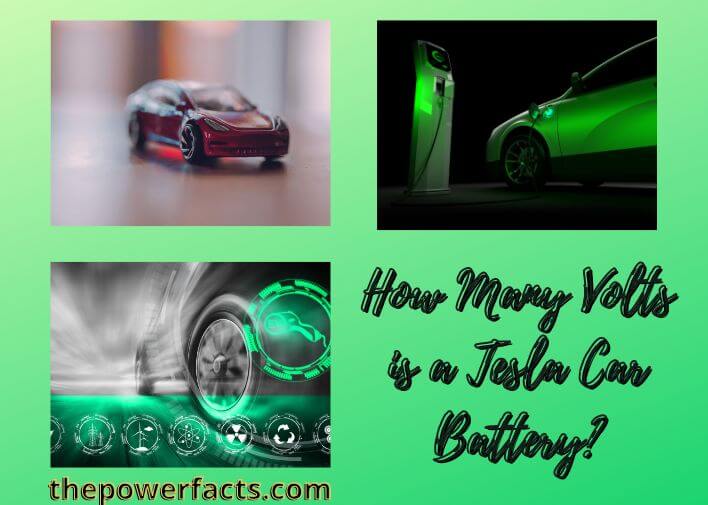 how many volts is a tesla car battery