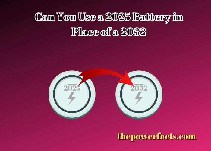can you use a 2025 battery in place of a 2032