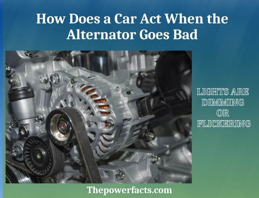 how does a car act when the alternator goes bad