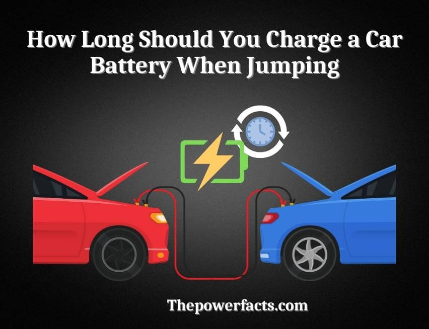 how long should you charge a car battery when jumping