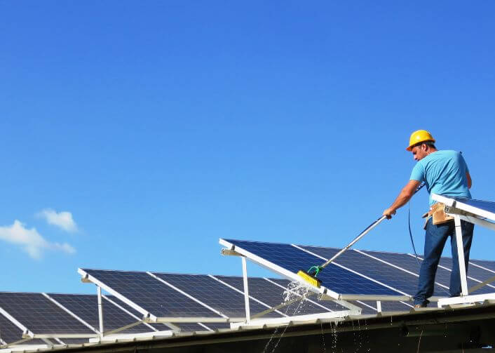 how often should solar panels be cleaned 