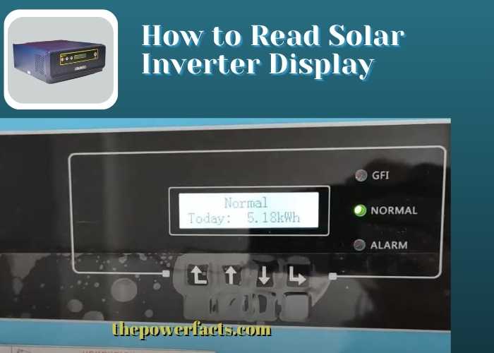 how to read solar inverter display
