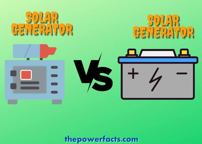 what is the difference between a solar generator and a solar battery