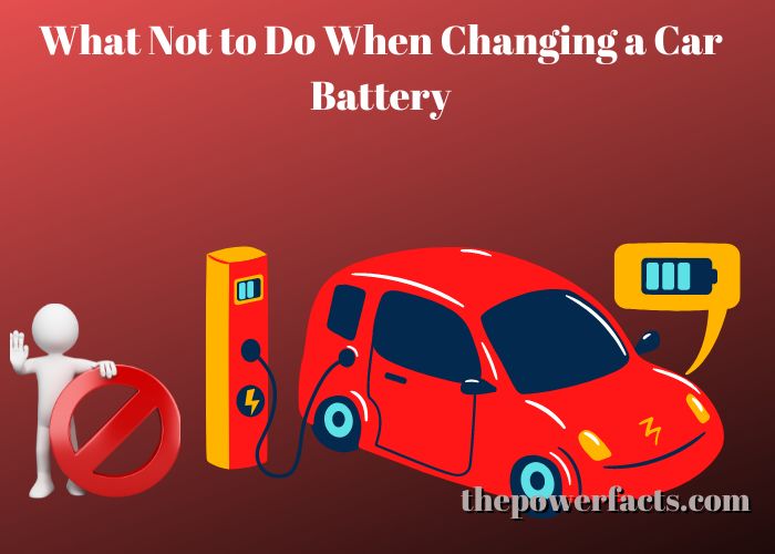 what not to do when changing a car battery