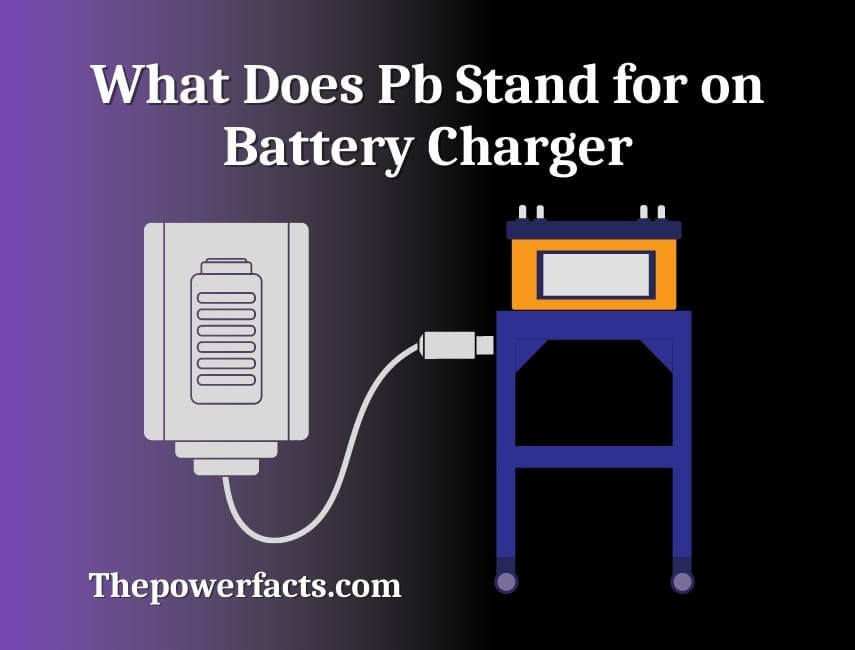 what does pb stand for on battery charger