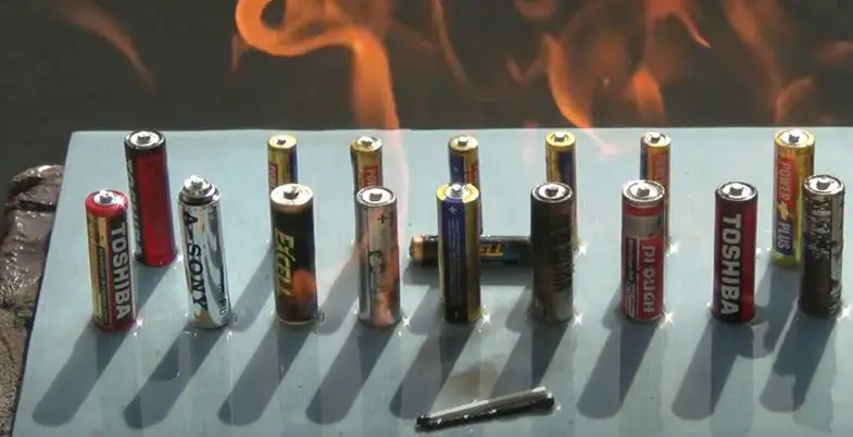 can aa batteries catch fire