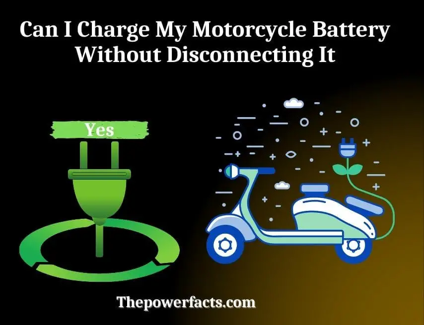 can i charge my motorcycle battery without disconnecting it