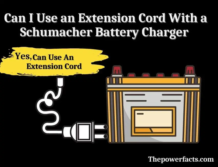 can i use an extension cord with a schumacher battery charger
