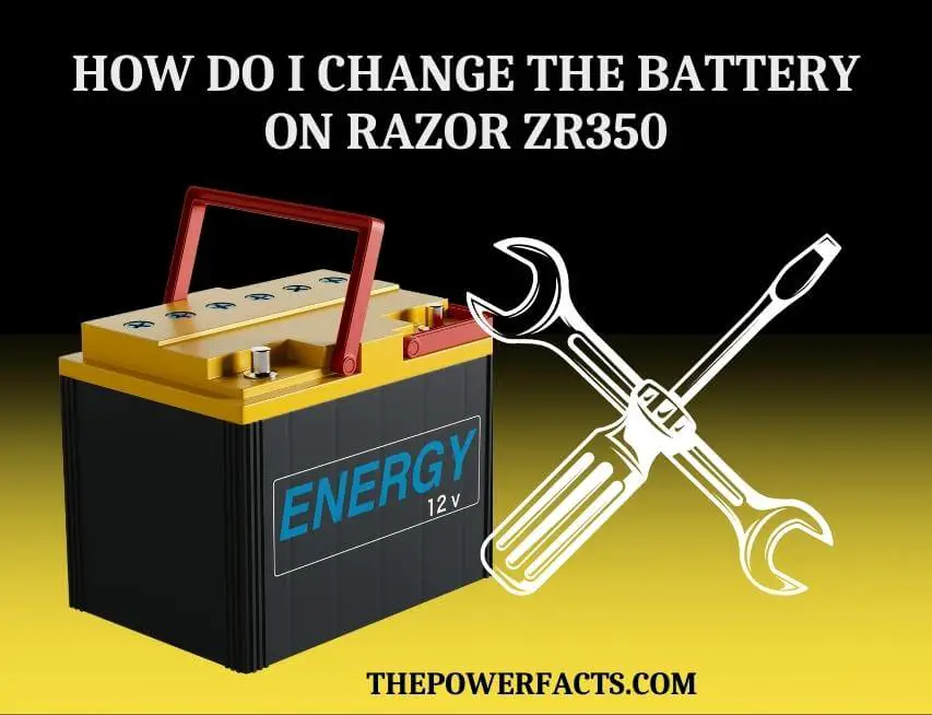 how do i change the battery on razor zr350
