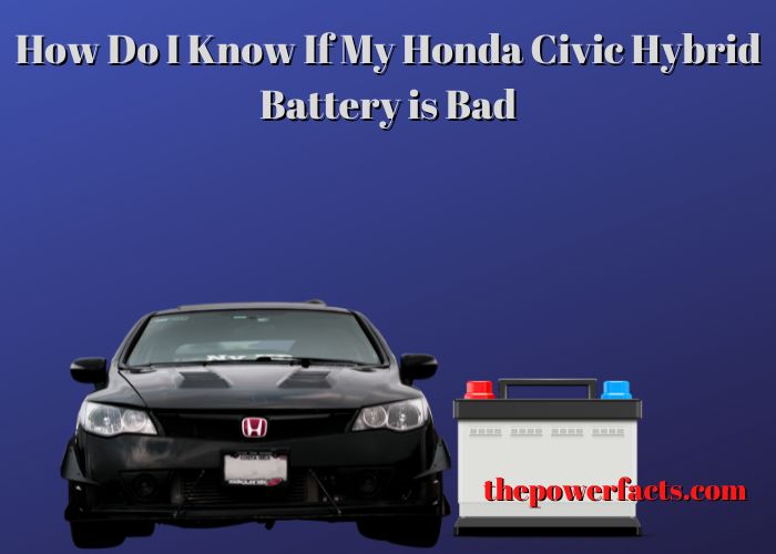 how do i know if my honda civic hybrid battery is bad