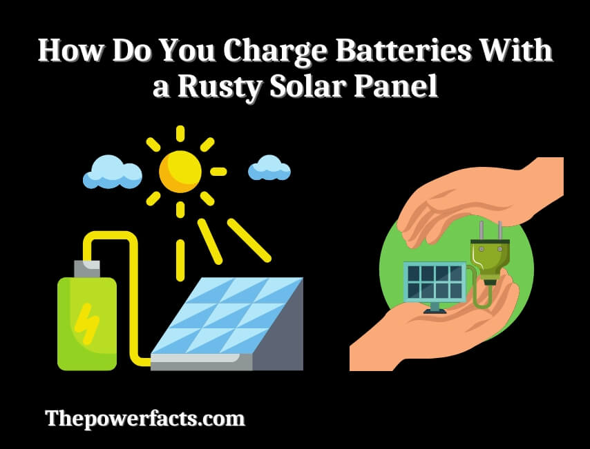 how do you charge batteries with a rusty solar panel