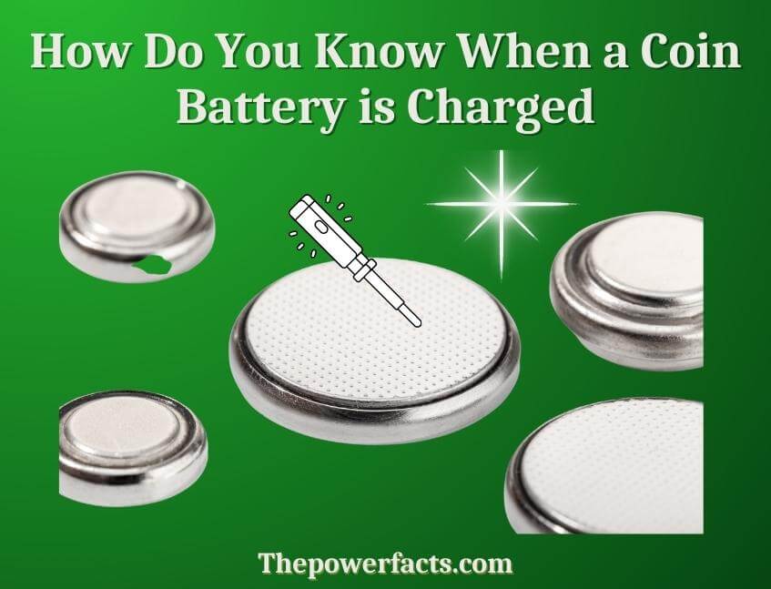 how do you know when a coin battery is charged