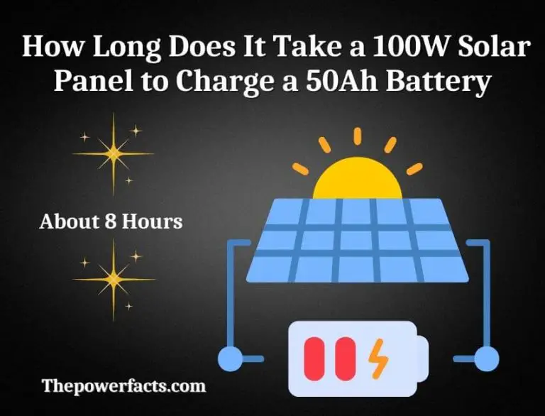 How Long Does It Take a 100W Solar Panel to Charge a 50Ah Battery