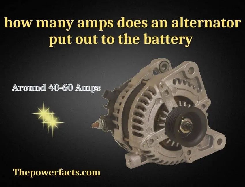 how many amps does an alternator put out to the battery