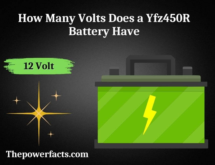 how many volts does a yfz450r battery have