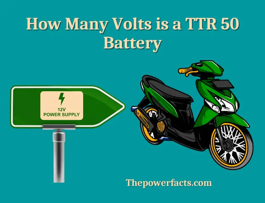 how many volts is a ttr 50 battery