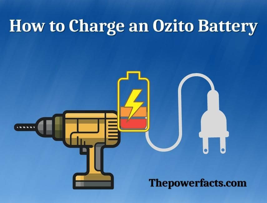 how to charge an ozito battery