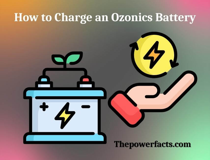 how to charge an ozonics battery
