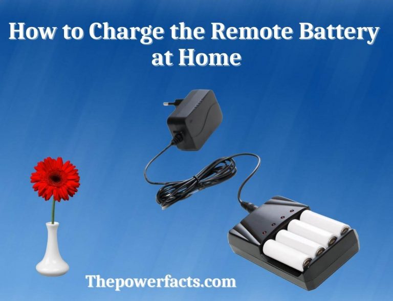 How to Charge the Remote Battery at Home? (Here is the Full Process