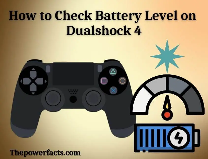 how to check battery level on dualshock 4