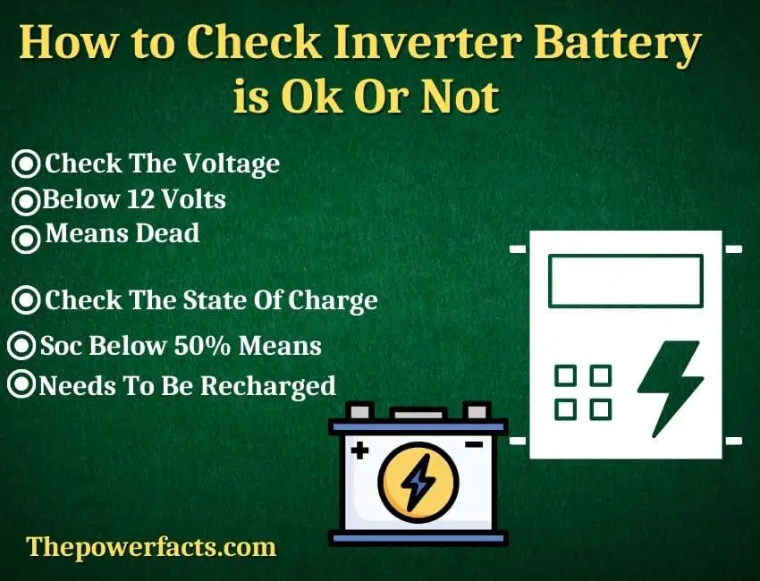 how to check inverter battery is ok or not