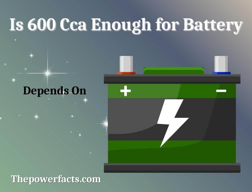 is 600 cca enough for battery