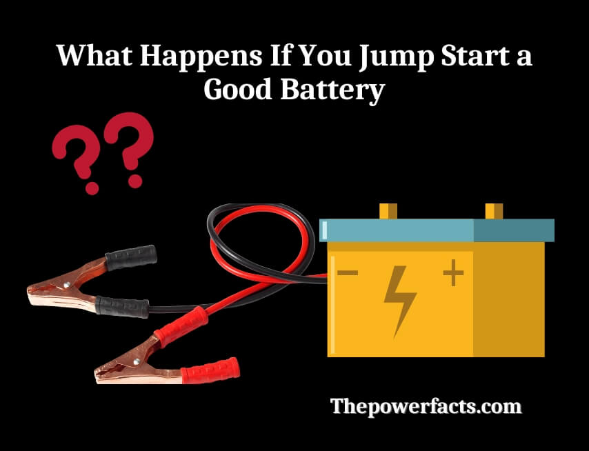 what happens if you jump start a good battery
