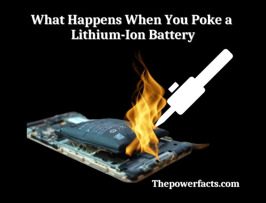 what happens when you poke a lithium-ion battery