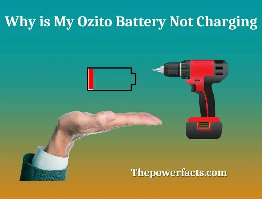 why is my ozito battery not charging