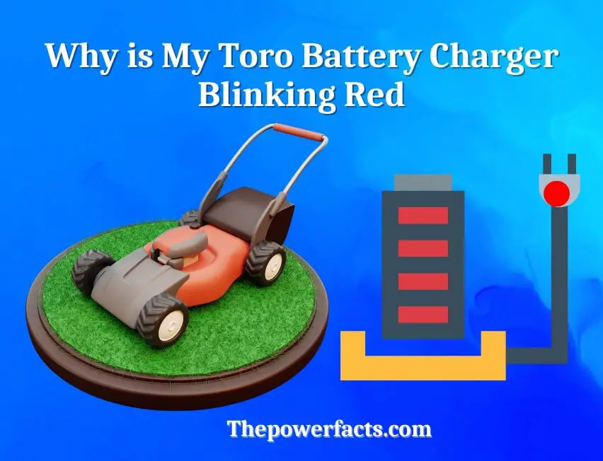 why is my toro battery charger blinking red