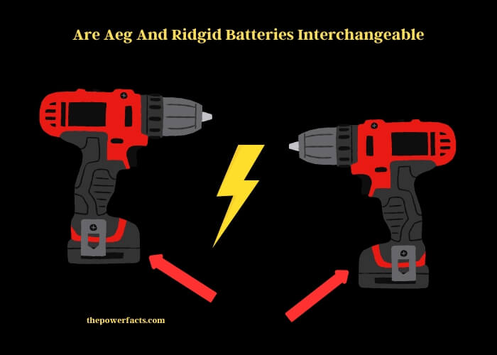 are aeg and ridgid batteries interchangeable