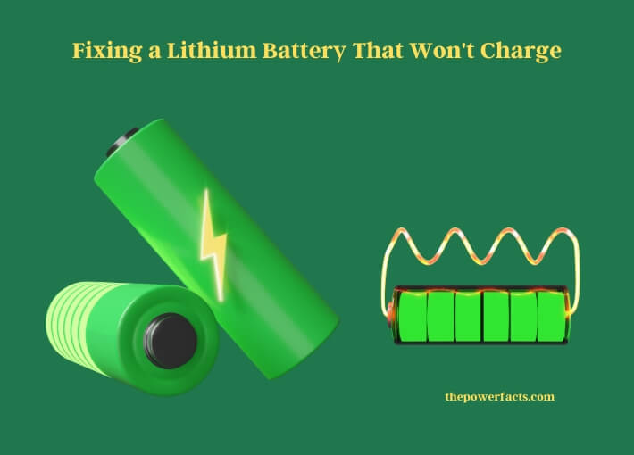 fixing a lithium battery that won't charge