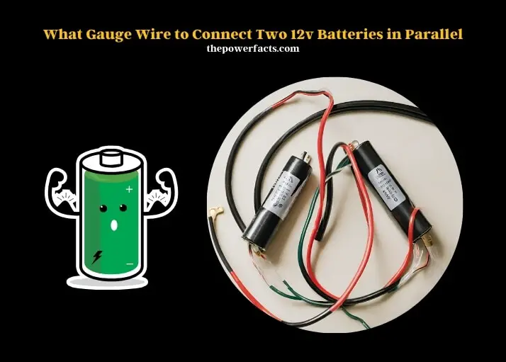 what gauge wire to connect two 12v batteries in parallel
